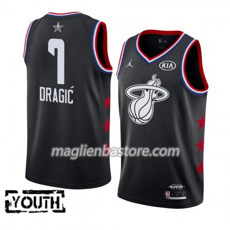 Maglia Miami Heat Goran Dragic 7 2019 All-Star Jordan Brand Nero Swingman - Bambino